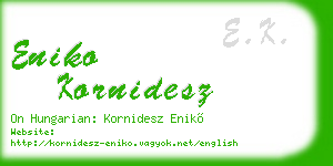 eniko kornidesz business card